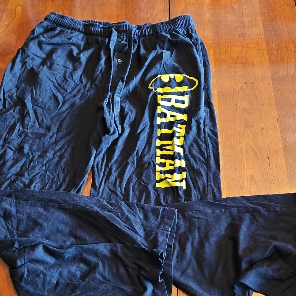 Batman Mens Black Pajama Bottoms